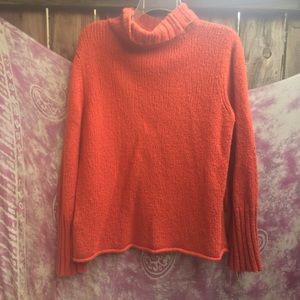 Dark Orange Turtleneck Sweater